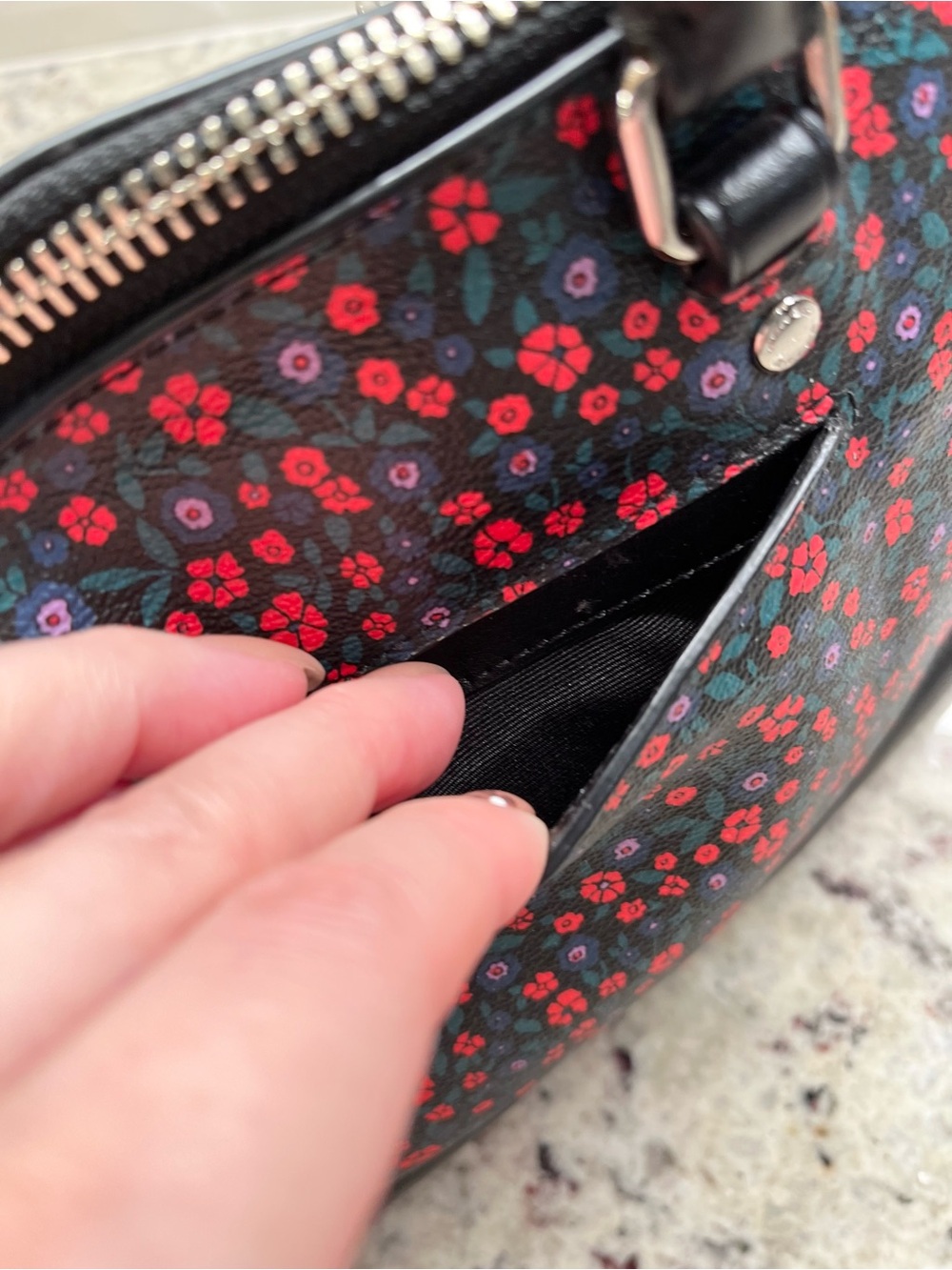 Coach Mini Sierra Satchel Crossbody Bag in a Floral Print NWOT - Picture 5 of 12